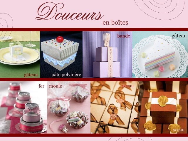 decoration mariage gourmand boite dragees
