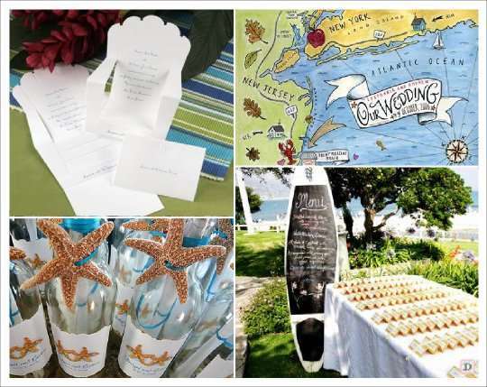 decoration mariage mer menu transat carte geographique bouteille ardoise