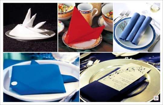 pliage serviette mariage mer