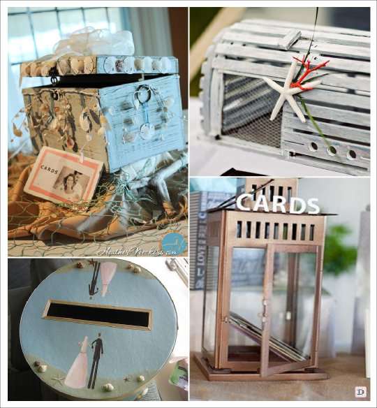 decoration mariage mer urne coffre lanterne