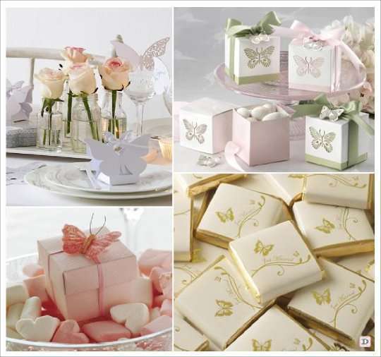 decoration mariage papillon boite dragees chocolat