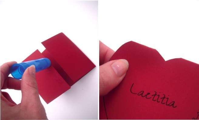 diy tutoriel marque place vase coeur