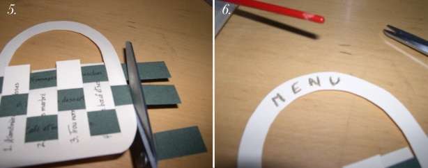 diy paques panier tressage papier