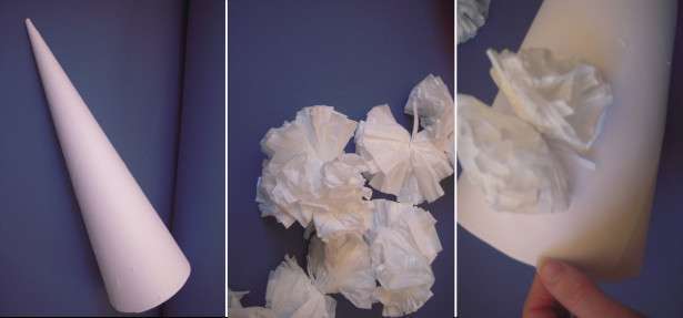 diy sapin de noel cone papier tuto