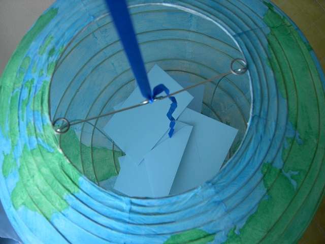 diy urne mariage globe