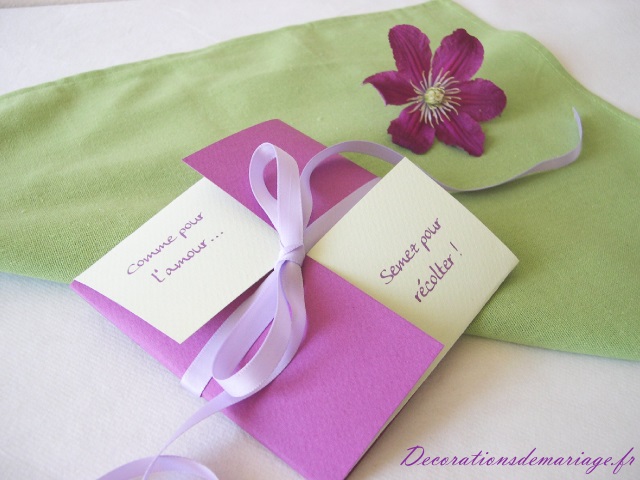 faire part mariage diy semencier