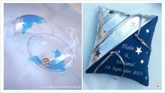 decoration mariage etoile porte alliances globe boule plexiglas