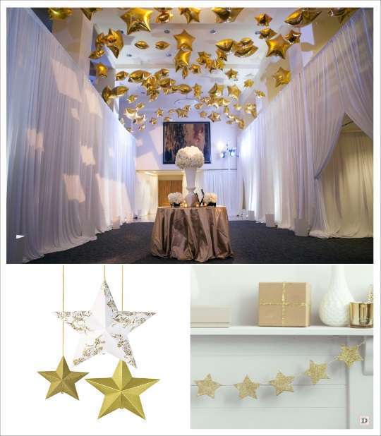 Confettis étoiles Or Et Argent - Lot De 200 Pièces Pour Décoration De Mariage, Anniversaire, Noël, Nouvel An