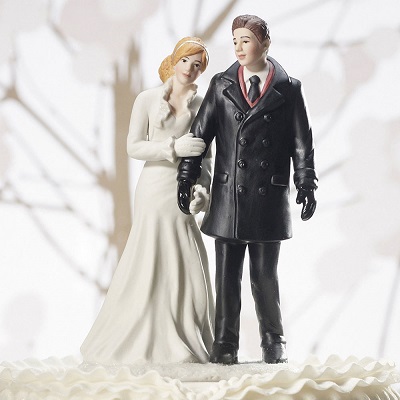 figurine mariage hiver porcelaine