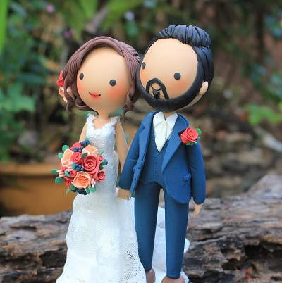 figurine mariage argile  personnage