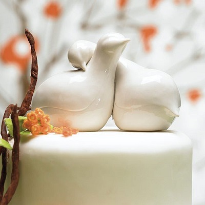 figurine mariage oiseaux porcelaine