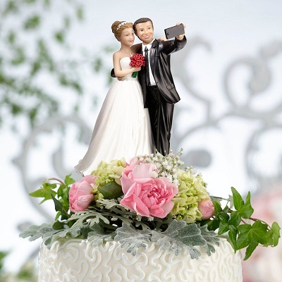 figurine mariage selfie