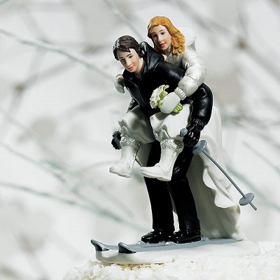 figurine mariage ski sport hiver
