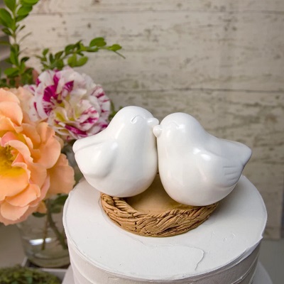 figurine mariage oiseaux porcelaine