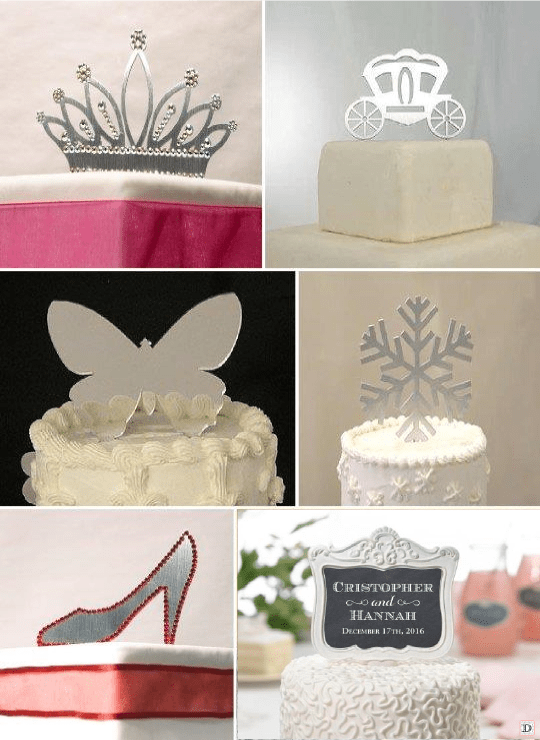 figurine mariage_gateau_piece_montee_metal_couronne_papillon_chaussure_silhouette figurine mariage_gateau_piece_montee_metal_couronne_papillon_chaussure_pic ardoise personnalise
