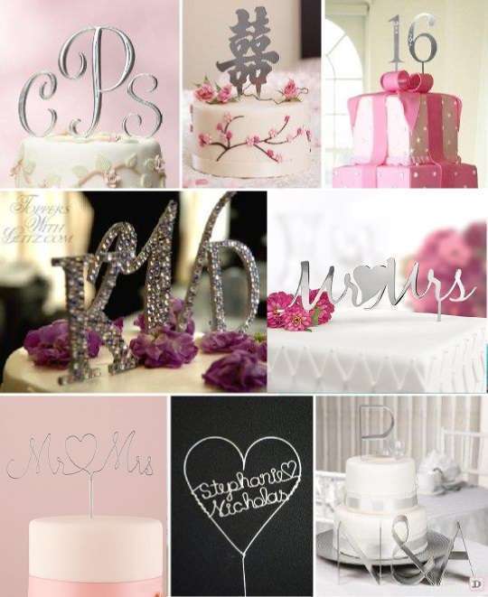 figurine_mariage_piece_montee_monogramme-fil de -fer figurine_mariage_piece_montee_monogramme