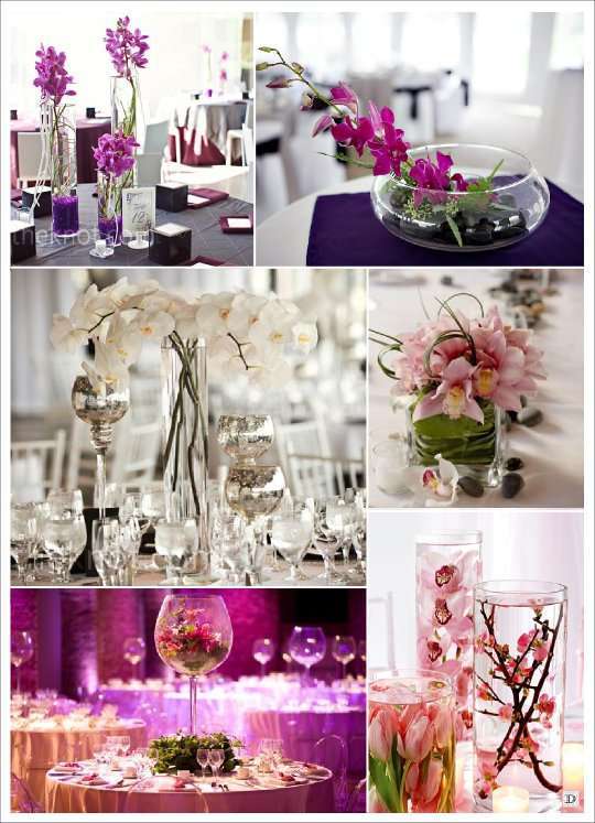 fleur mariage centre de table orchidee asie