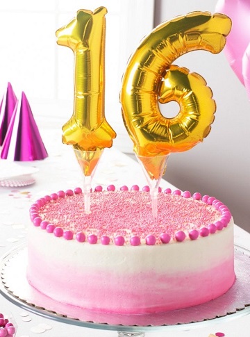 mini ballon chiffre pour gateau anniversaire