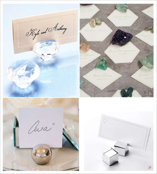 decoration mariage geometrie marque place diamant pierre precieuse boule cube en metal