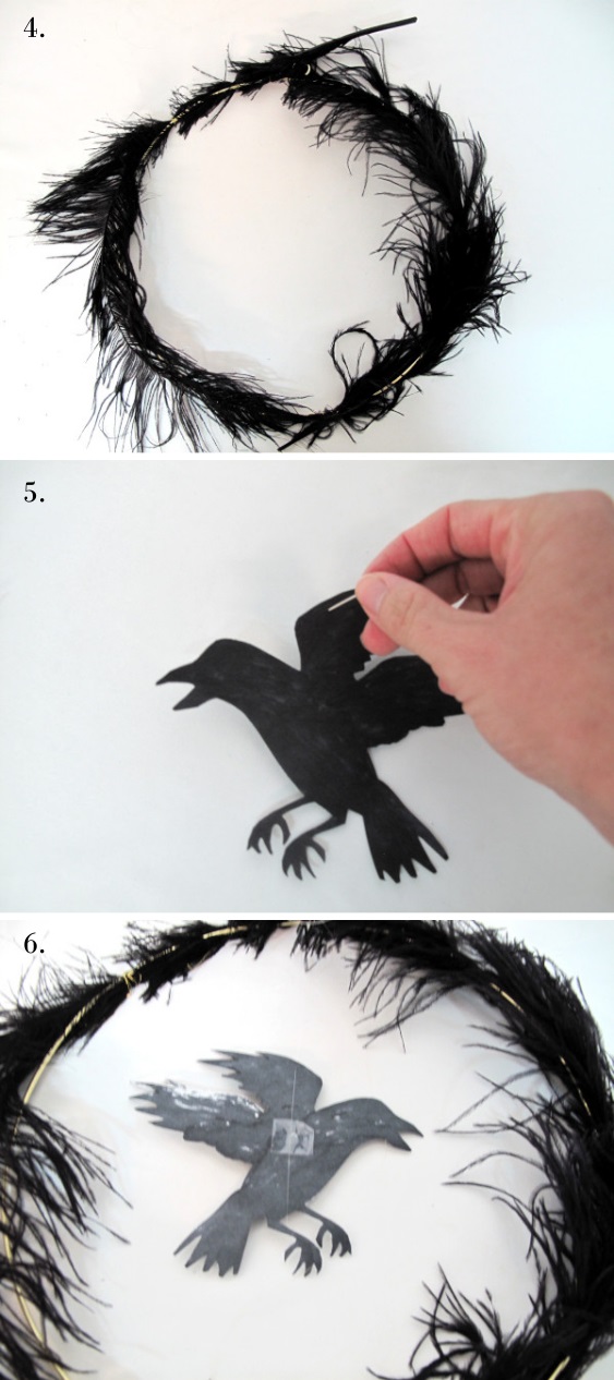 tutoriel couronne halloween cerceau metal