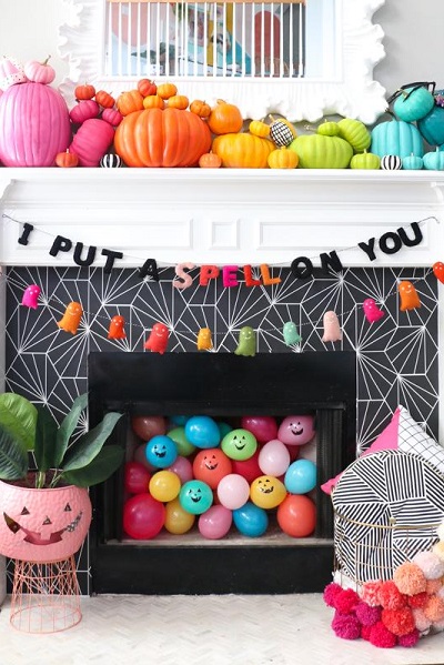 Decoration Halloween multicolore originale et tendance