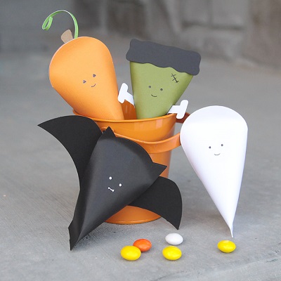 cornet à bonbons halloween diy