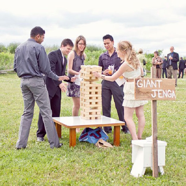 jeu de jenga mariage en plein air