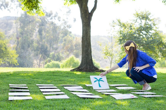 jeu de memory mariage plein air