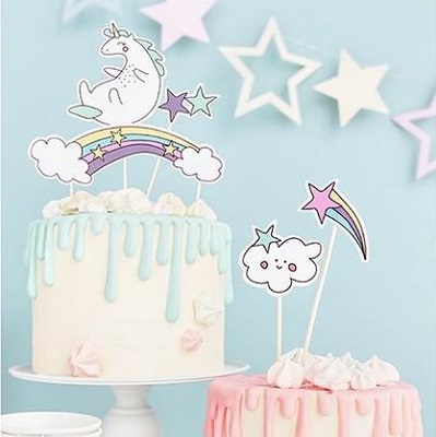 cake topper decoration gateau licorne anniversaire