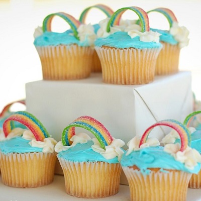 cupcake arc en ciel decoration candy bar licorne