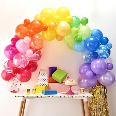 arche ballon arc en ciel decoration anniversaire