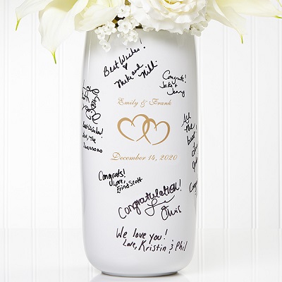 livre d'or mariage vase support signatures