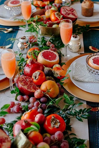 decoration de table avec fruit mariage