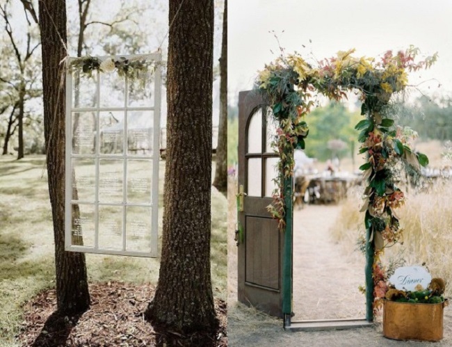decoration mariage extérieur portes fenetres