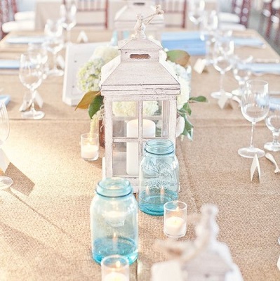 lanterne de table centre table mariage mer
