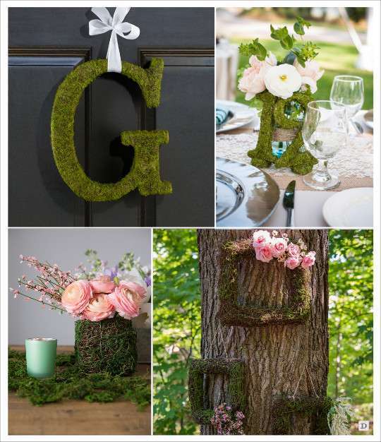 decoration_mariage_mousse_vegetale_artifificielle_monogramme_vase_cadre