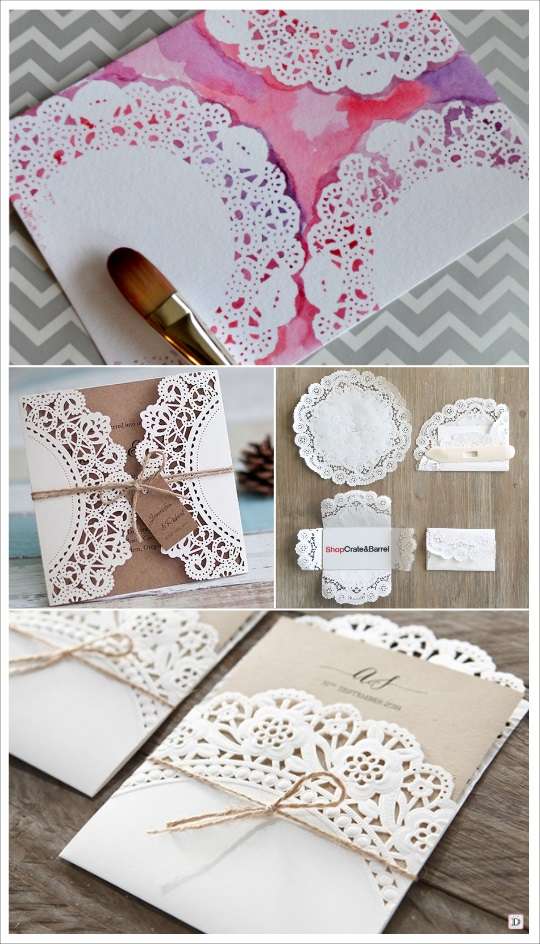 idées diy napperons papier faire part mariage