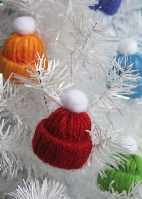 mini bonnet decoration sapin de noel a faire soi meme