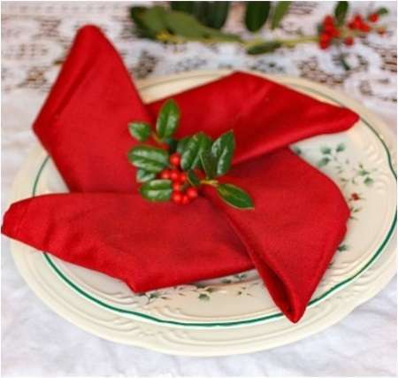 pliage serviette noel etoile