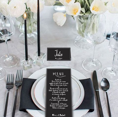 marque place chevalet effet ardoise