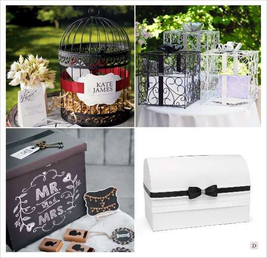 deco mariage noir et blanc cage noir et blanc urne de mariage coffret cagd