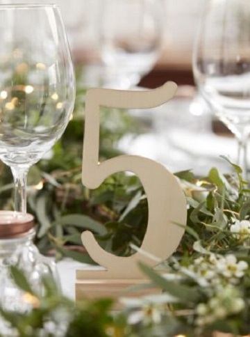 Numéros De Table En Bois Pour Mariage, Fête, événement - Lot 1 à 10, Hauteur 25 Cm - Design Naturel Et Réutilisable