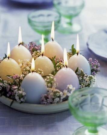 dIY bougie oeuf pour décoration de pâques