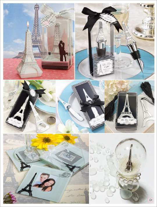 mariage paris_bougie_tour_eiffel_marque_page_couteau_dessous_verre_bouchon_stopper_boule_neige