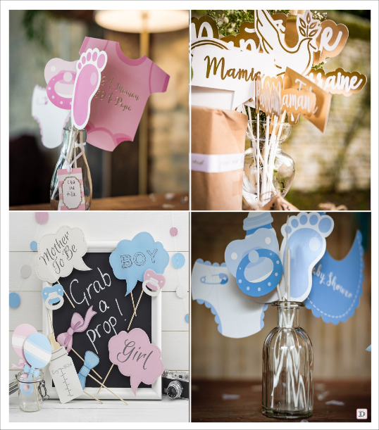 kit photobooth bapteme baby shower fille garçon