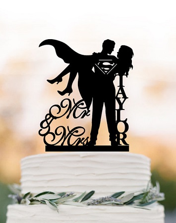 figurine mariage plexiglas superman