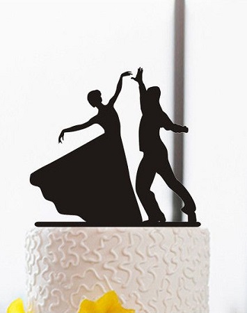 figurine danseuse étoile pour gateau mariage plexiglas silhouette