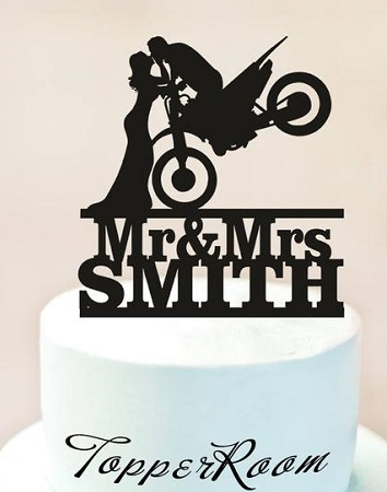 pic gateau mariage plexiglas moto motard