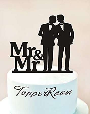 figurine de mariage homosexuel plexi silhouette