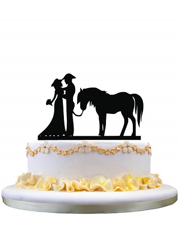 figurine gateau mariage equitation cheval